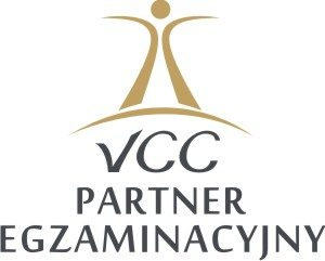 VCC Partner Egzaminacyjny - logo potwierdzające uprawnienia AnnaMed do przeprowadzania egzaminów VCC